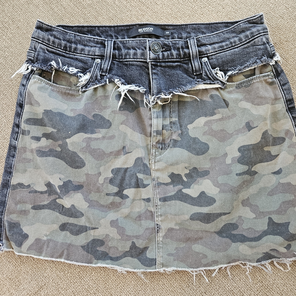 Hudson Jeans Blue Gray Casual Pencil Mini Skirt